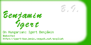 benjamin igert business card